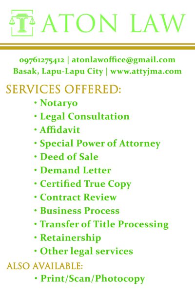 Legal Services in Lapu-Lapu City, Cebu